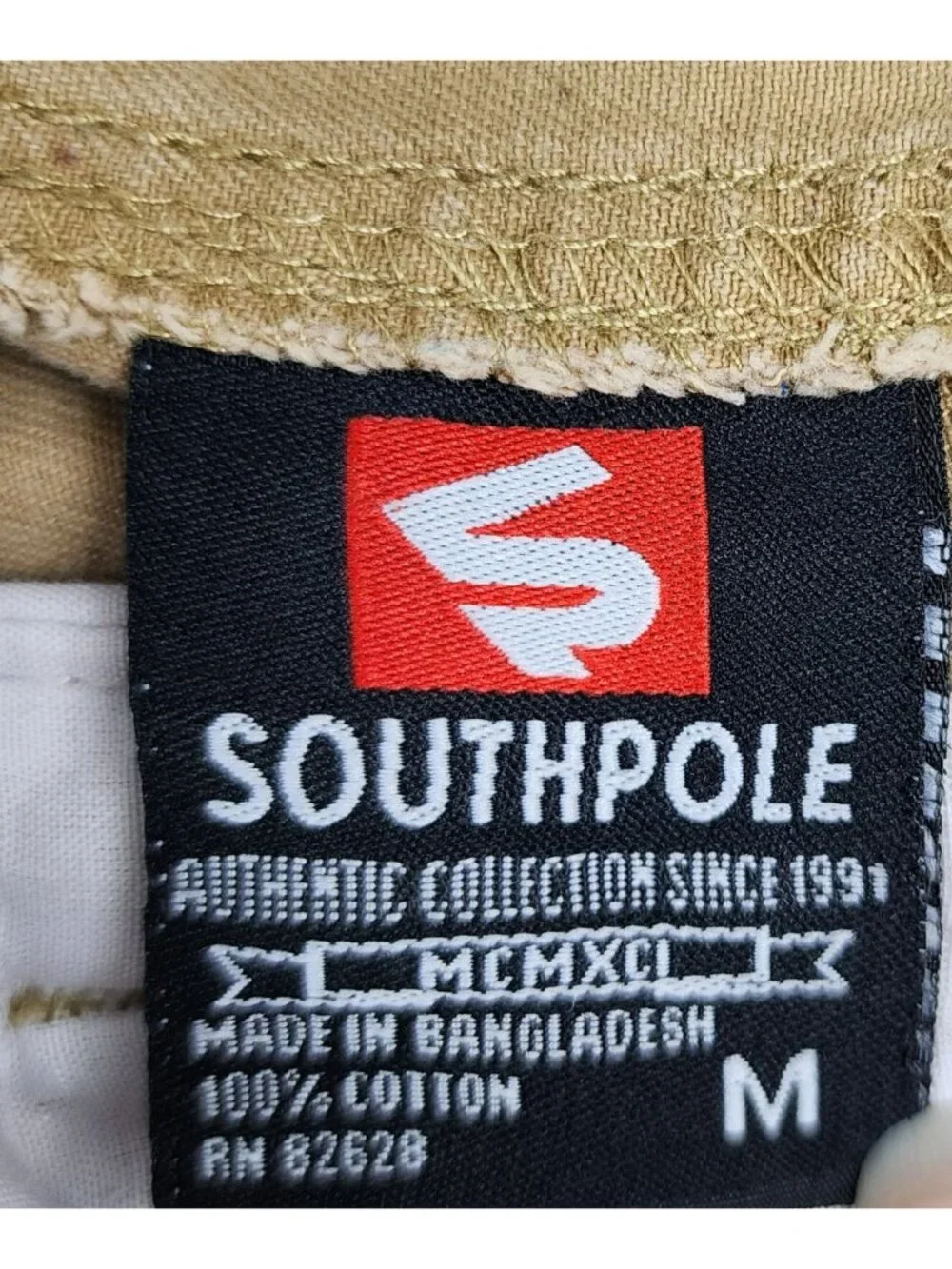 Southpole Pants Mens Medium Tan Joggers Elastic Waist Drawstring 32x30